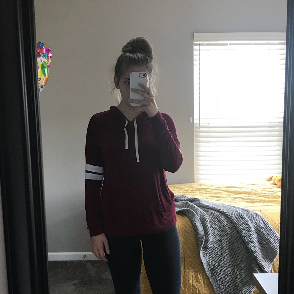 maroon long sleeve